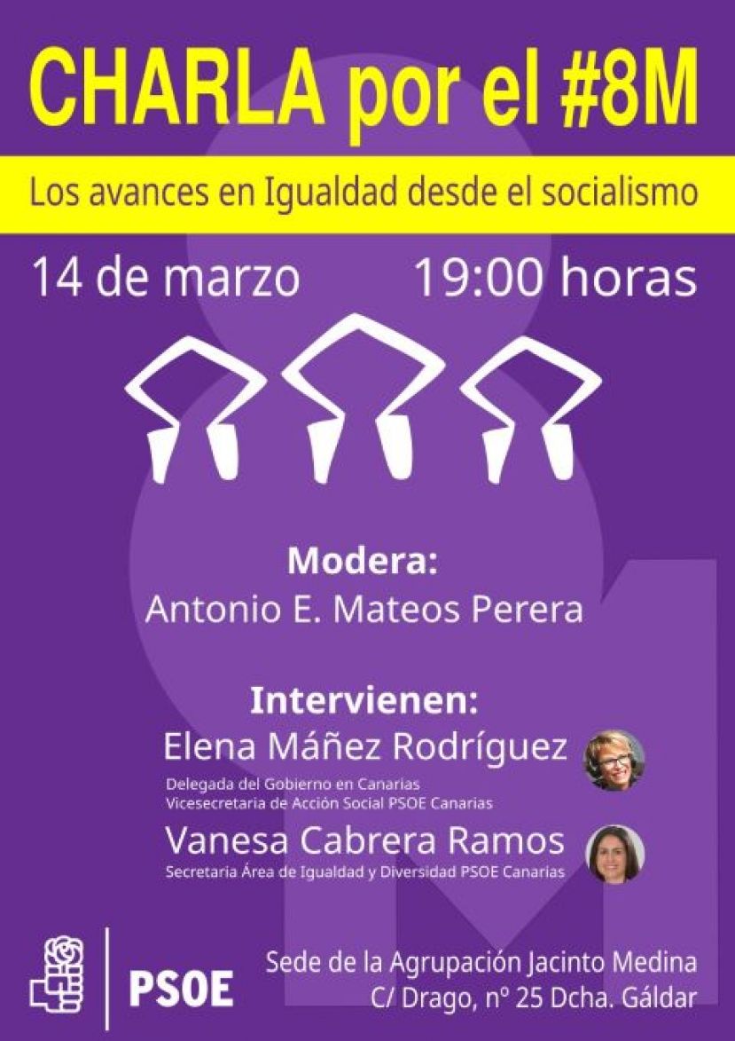 Charla por el 8M de la Agrupaci&oacute;n Jacinto Medina del PSC &ndash; G&aacute;ldar