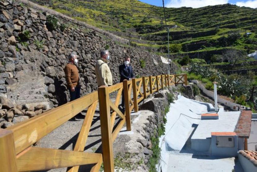 G&aacute;ldar: Concluyen los trabajos del vallado en el Camino de El Tablado