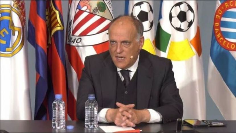 Tebas: "Los clubes-estado son tan peligrosos como la Superliga"