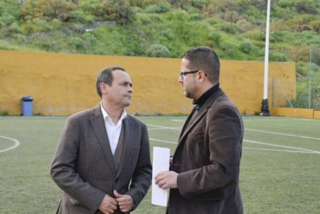 Arucas: Visita al campo de f&uacute;tbol 7 de San Francisco Javier