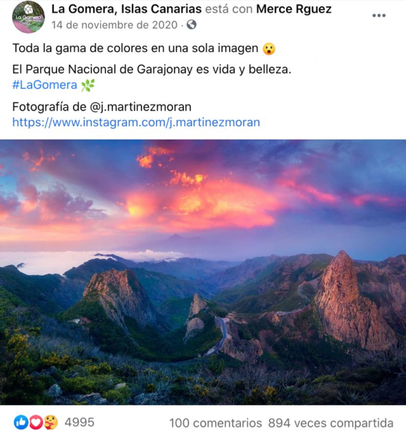 Una campa&ntilde;a de promoci&oacute;n de La Gomera calificada de &eacute;xito en tiempos de Covid