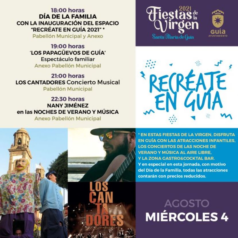 Gu&iacute;a: Llega el gran D&iacute;a de la Familia a las fiestas patronales de La Virgen 2021