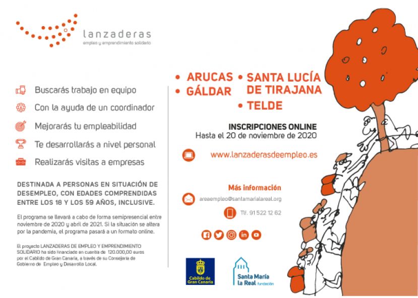 Gran Canaria pondr&aacute; en marcha en noviembre cuatro Lanzaderas de Empleo