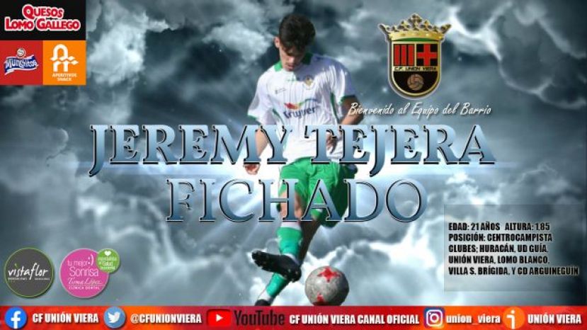 F&uacute;tbol 3&ordf; Divisi&oacute;n: El centrocampista Jeremy Tejera, nuevo refuerzo del Uni&oacute;n Viera