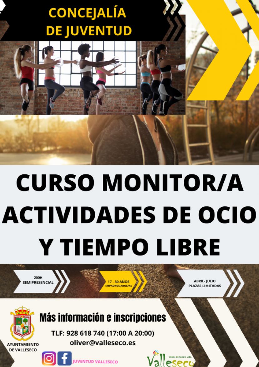 Curso de formaci&oacute;n de actividades de ocio y tiempo libre por Juventud Valleseco