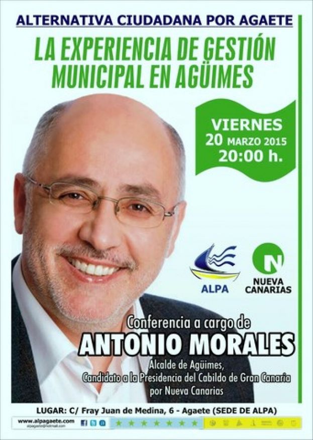 Conferencia sobre &ldquo;La experiencia de gesti&oacute;n municipal de Ag&uuml;imes&rdquo;, a cargo de Antonio Morales