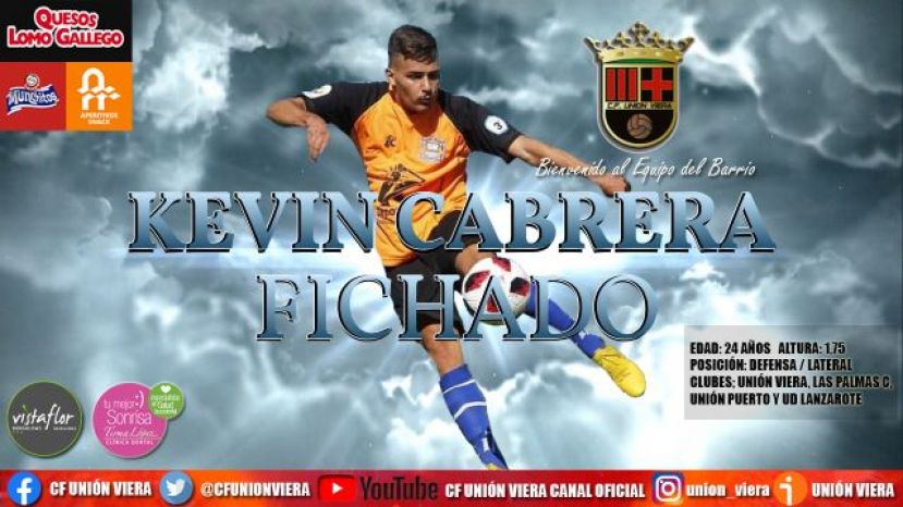 F&uacute;tbol 3&ordf; Divisi&oacute;n: El Uni&oacute;n Viera apuntala su retaguardia con Kevin Cabrera